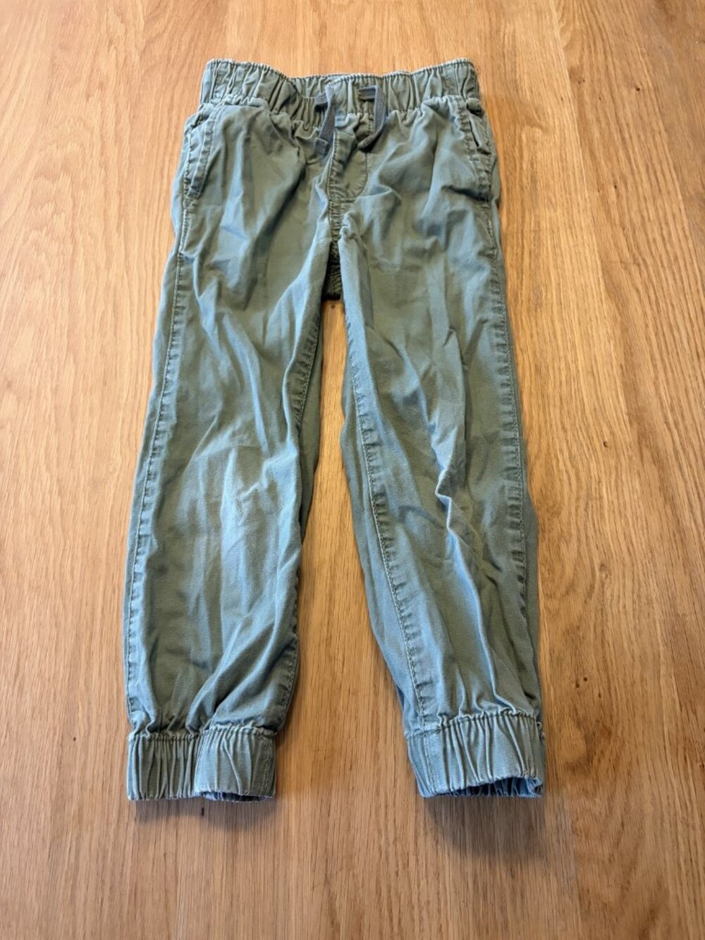Gap Kids Boys Olive Army Green Pull-On Joggers Size 4-5 XS Cuffed